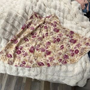 Vintage pink, burgundy, and tan Herman Geist Boho skirt size 12
